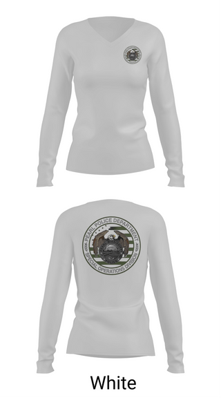Womens Long Sleeve Vneck Shirt, Pearl Special Operations, Police, Teamtime, Team time, sublimation, custom sports apparel, team uniforms, spirit wear, spiritwear, sports uniforms, custom shirts, team store, custom team store, fundraiser sports, apparel fundraiser