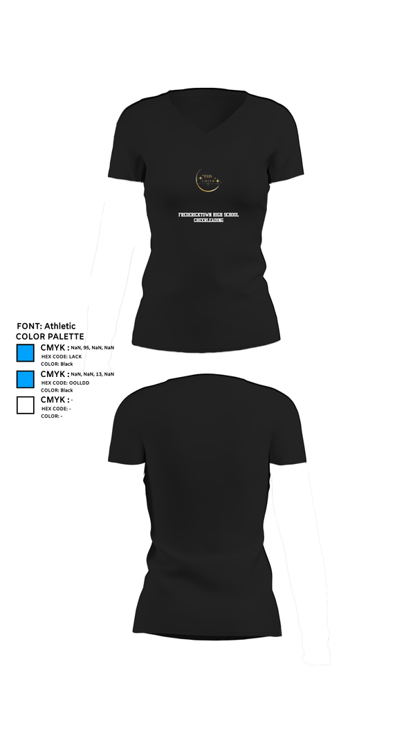 Womens Short Sleeve Vneck Shirt, Fredericktown High School Cheerleading, Cheer, Teamtime, Team time, sublimation, custom sports apparel, team uniforms, spirit wear, spiritwear, sports uniforms, custom shirts, team store, custom team store, fundraiser sports, apparel fundraiser