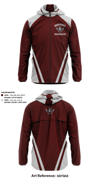 Windbreaker, Iron Spikes Track & Field Club, Track & Field, Teamtime, Team time, sublimation, custom sports apparel, team uniforms, spirit wear, spiritwear, sports uniforms, custom shirts, team store, custom team store, fundraiser sports, apparel fundraiser