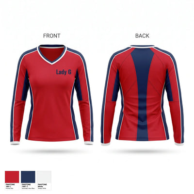 Lady G Women's Long Sleeve V-neck Shirt - 1