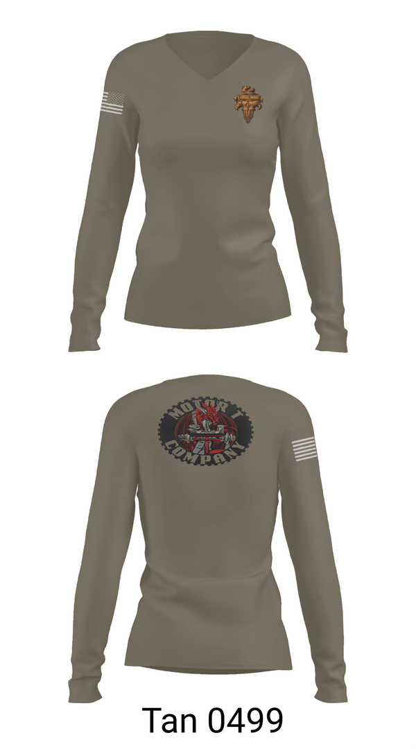Womens Long Sleeve Vneck Shirt, 3D LSB MT CO, Marines, Teamtime, Team time, sublimation, custom sports apparel, team uniforms, spirit wear, spiritwear, sports uniforms, custom shirts, team store, custom team store, fundraiser sports, apparel fundraiser