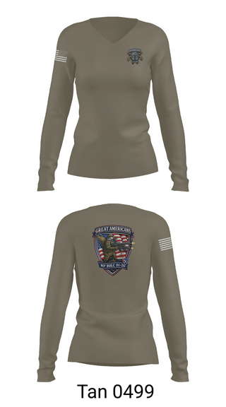Womens Long Sleeve Vneck Shirt, 01-26 MP BOLC, Army, Teamtime, Team time, sublimation, custom sports apparel, team uniforms, spirit wear, spiritwear, sports uniforms, custom shirts, team store, custom team store, fundraiser sports, apparel fundraiser