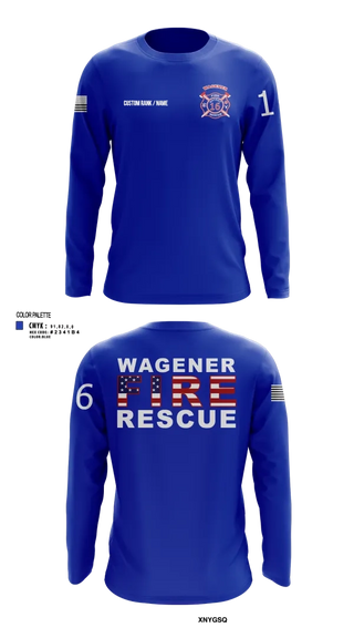 Wagener Fire Department 16386789 Long Sleeve Performance Shirt - 15
