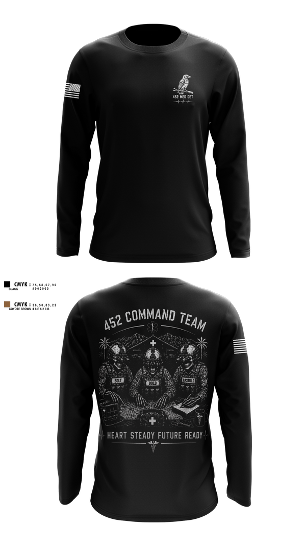 Long Sleeve Performance Shirt, 452 MED DET, Army, Teamtime, Team time, sublimation, custom sports apparel, team uniforms, spirit wear, spiritwear, sports uniforms, custom shirts, team store, custom team store, fundraiser sports, apparel fundraiser