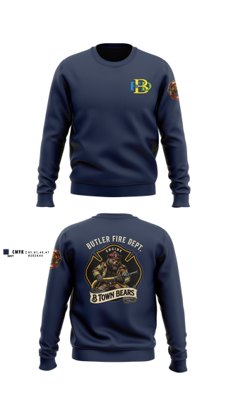 Crew Neck Sweatshirt, Butler Police Department, Police, Teamtime, Team time, sublimation, custom sports apparel, team uniforms, spirit wear, spiritwear, sports uniforms, custom shirts, team store, custom team store, fundraiser sports, apparel fundraiser