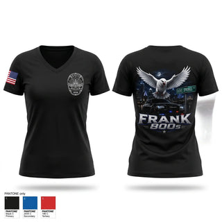 Womens Short Sleeve Vneck Shirt, Frank 800's, Police, Teamtime, Team time, sublimation, custom sports apparel, team uniforms, spirit wear, spiritwear, sports uniforms, custom shirts, team store, custom team store, fundraiser sports, apparel fundraiser