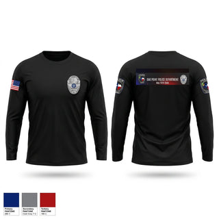 Long Sleeve Performance Shirt, Oak Point Police Department, Police, Teamtime, Team time, sublimation, custom sports apparel, team uniforms, spirit wear, spiritwear, sports uniforms, custom shirts, team store, custom team store, fundraiser sports, apparel fundraiser