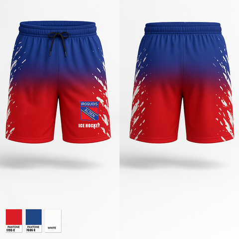 Athletic Shorts With Pockets, Iroquois Alden Ice Hockey, Ice Hockey, Teamtime, Team time, sublimation, custom sports apparel, team uniforms, spirit wear, spiritwear, sports uniforms, custom shirts, team store, custom team store, fundraiser sports, apparel fundraiser