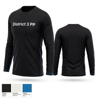 Long Sleeve Performance Shirt, District 3 P&P, Police, Teamtime, Team time, sublimation, custom sports apparel, team uniforms, spirit wear, spiritwear, sports uniforms, custom shirts, team store, custom team store, fundraiser sports, apparel fundraiser
