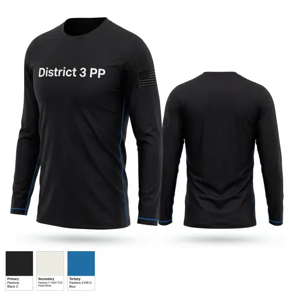 Long Sleeve Performance Shirt, District 3 P&P, Police, Teamtime, Team time, sublimation, custom sports apparel, team uniforms, spirit wear, spiritwear, sports uniforms, custom shirts, team store, custom team store, fundraiser sports, apparel fundraiser