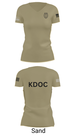 Womens Short Sleeve Vneck Shirt, KDOC, Police, Teamtime, Team time, sublimation, custom sports apparel, team uniforms, spirit wear, spiritwear, sports uniforms, custom shirts, team store, custom team store, fundraiser sports, apparel fundraiser