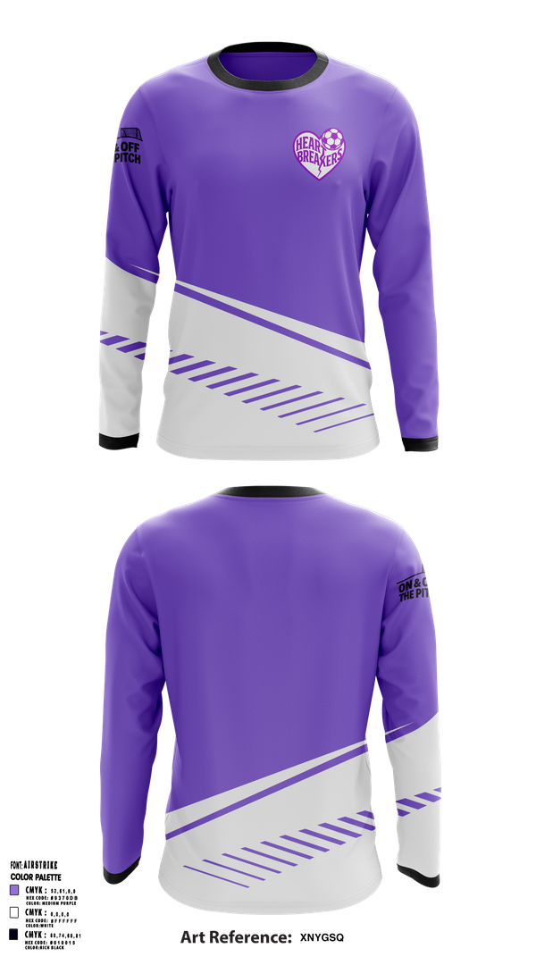 Long Sleeve Performance Shirt, Heartbreakers, Men's Soccer, Teamtime, Team time, sublimation, custom sports apparel, team uniforms, spirit wear, spiritwear, sports uniforms, custom shirts, team store, custom team store, fundraiser sports, apparel fundraiser