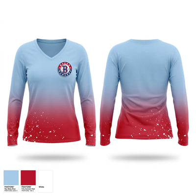 Baker Rangers Women's Long Sleeve V-neck Shirt - 1