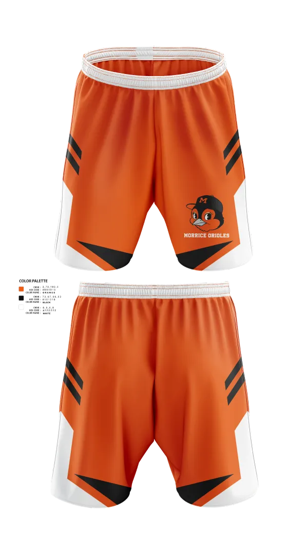 Athletic Shorts With Pockets, Morrice Orioles, Softball, Teamtime, Team time, sublimation, custom sports apparel, team uniforms, spirit wear, spiritwear, sports uniforms, custom shirts, team store, custom team store, fundraiser sports, apparel fundraiser