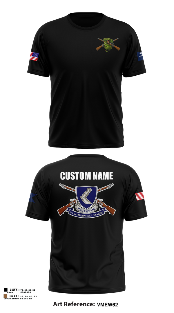 Short Sleeve Performance Shirt, 3/485th IN BN VIPERS, Army, Teamtime, Team time, sublimation, custom sports apparel, team uniforms, spirit wear, spiritwear, sports uniforms, custom shirts, team store, custom team store, fundraiser sports, apparel fundraiser