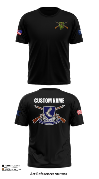 Old School Cotton Feel Shirt, 3/485th IN BN VIPERS, Army, Teamtime, Team time, sublimation, custom sports apparel, team uniforms, spirit wear, spiritwear, sports uniforms, custom shirts, team store, custom team store, fundraiser sports, apparel fundraiser