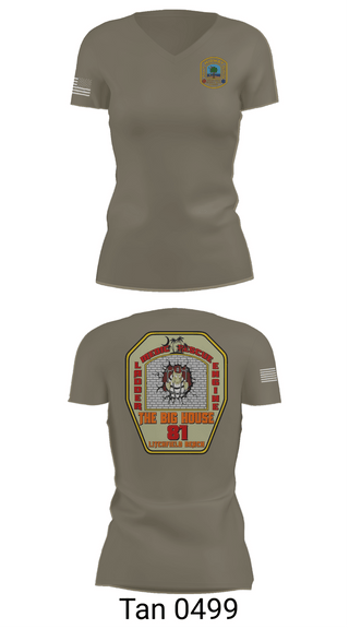 Womens Short Sleeve Vneck Shirt, Midway Fire Station 81, EMS/EMT, Teamtime, Team time, sublimation, custom sports apparel, team uniforms, spirit wear, spiritwear, sports uniforms, custom shirts, team store, custom team store, fundraiser sports, apparel fundraiser