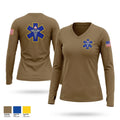 Civil Air Patrol Minnesota Wing Health Service 76521754 Women's Long Sleeve V-neck Shirt - 1