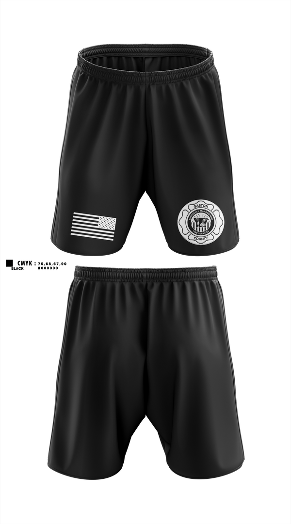Athletic Shorts With Pockets, Gaston County Emergency Management and Fire Services, Fire Department, Teamtime, Team time, sublimation, custom sports apparel, team uniforms, spirit wear, spiritwear, sports uniforms, custom shirts, team store, custom team store, fundraiser sports, apparel fundraiser