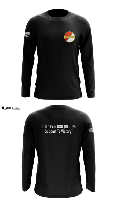 Co D 199TH BSB RECON 1334677 Long Sleeve Performance Shirt - 5