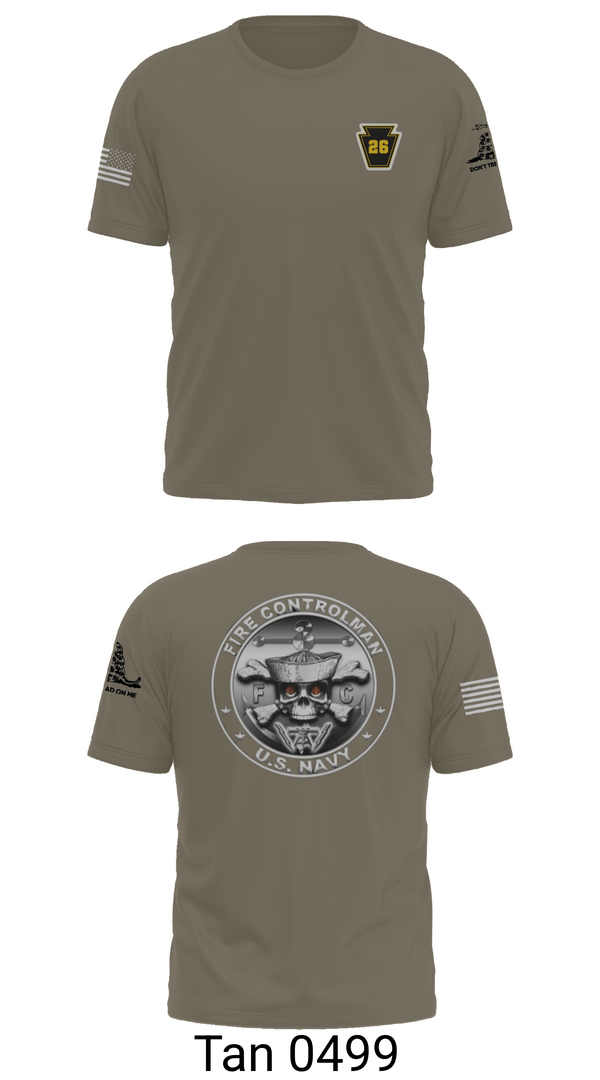 Old School Cotton Feel Shirt, Fire Controlman, Navy, Teamtime, Team time, sublimation, custom sports apparel, team uniforms, spirit wear, spiritwear, sports uniforms, custom shirts, team store, custom team store, fundraiser sports, apparel fundraiser