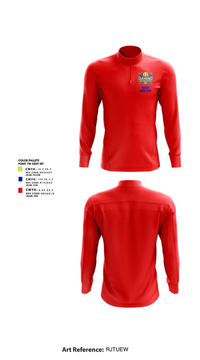 Alabama Diamond Youth Softball 65176453 Quarter Zip Jacket - 6 (2)
