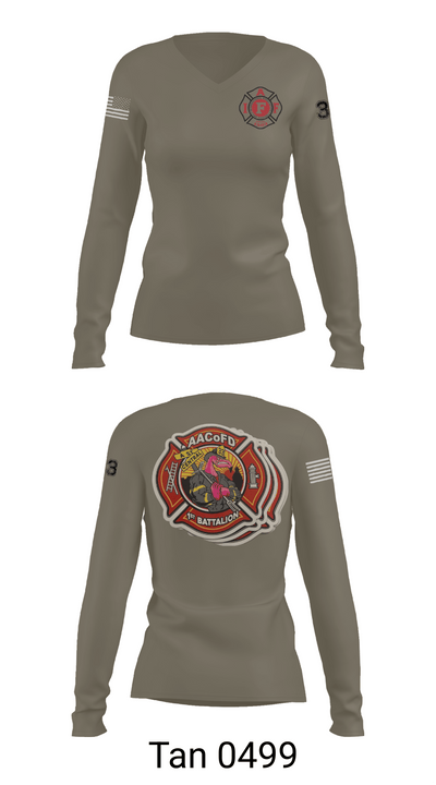 Glen Burnie 74238111 Women's Long Sleeve V-neck Shirt - 77