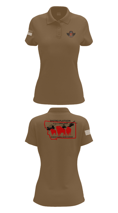 E co. 1-189th 4920111 Women's Short Sleeve Performance Polo  - 14