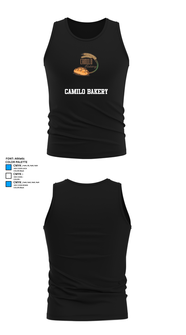 Tank Top, Camilo bakery, , Teamtime, Team time, sublimation, custom sports apparel, team uniforms, spirit wear, spiritwear, sports uniforms, custom shirts, team store, custom team store, fundraiser sports, apparel fundraiser