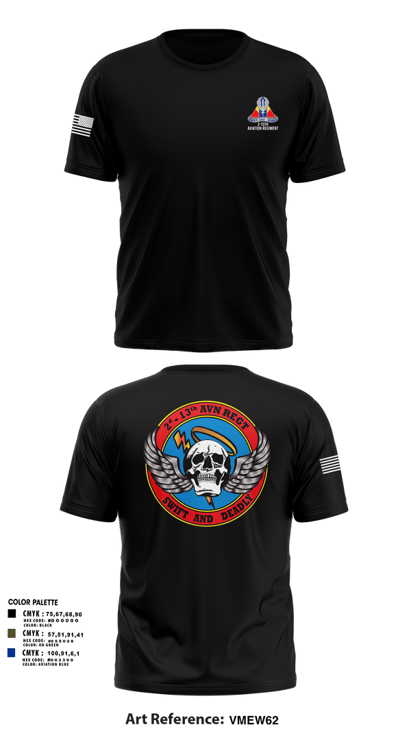 Old School Cotton Feel Shirt, A Co, 2-13th Aviation Regiment, , Teamtime, Team time, sublimation, custom sports apparel, team uniforms, spirit wear, spiritwear, sports uniforms, custom shirts, team store, custom team store, fundraiser sports, apparel fundraiser
