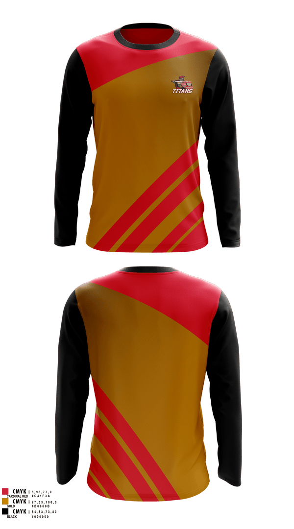 Long Sleeve Performance Shirt, Cesar Chavez Titans Tennis, Tennis, Teamtime, Team time, sublimation, custom sports apparel, team uniforms, spirit wear, spiritwear, sports uniforms, custom shirts, team store, custom team store, fundraiser sports, apparel fundraiser