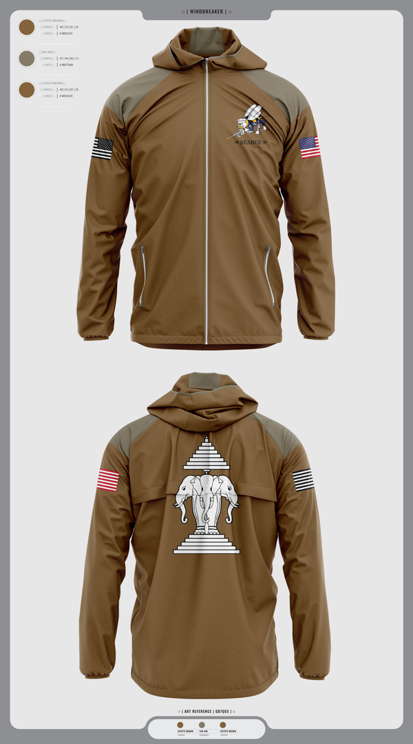 Windbreaker, Seabee, Navy, Teamtime, Team time, sublimation, custom sports apparel, team uniforms, spirit wear, spiritwear, sports uniforms, custom shirts, team store, custom team store, fundraiser sports, apparel fundraiser