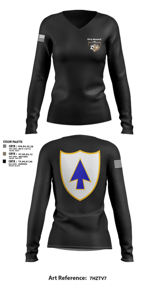 Womens Long Sleeve Vneck Shirt, Dirty Beaver$, , Teamtime, Team time, sublimation, custom sports apparel, team uniforms, spirit wear, spiritwear, sports uniforms, custom shirts, team store, custom team store, fundraiser sports, apparel fundraiser