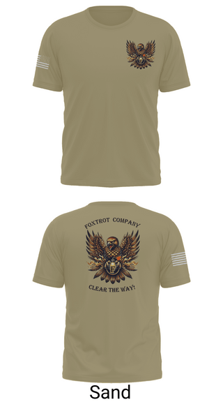 Old School Cotton Feel Shirt, Foxtrot Company, 832nd OD BN, Army, Teamtime, Team time, sublimation, custom sports apparel, team uniforms, spirit wear, spiritwear, sports uniforms, custom shirts, team store, custom team store, fundraiser sports, apparel fundraiser