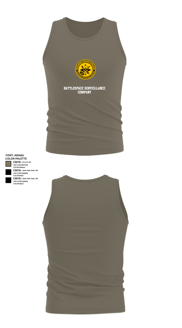 Tank Top, Battlespace Surveillance Company, , Teamtime, Team time, sublimation, custom sports apparel, team uniforms, spirit wear, spiritwear, sports uniforms, custom shirts, team store, custom team store, fundraiser sports, apparel fundraiser