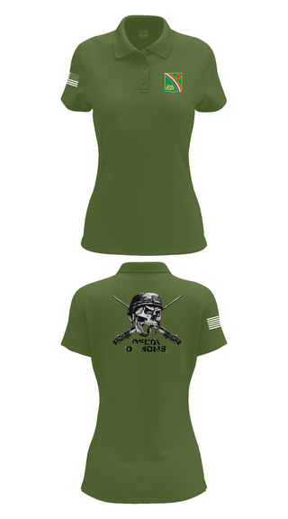 Womens Short Sleeve Performance Polo, 1st Battalion 69th Infantry Regiment, Army, Teamtime, Team time, sublimation, custom sports apparel, team uniforms, spirit wear, spiritwear, sports uniforms, custom shirts, team store, custom team store, fundraiser sports, apparel fundraiser