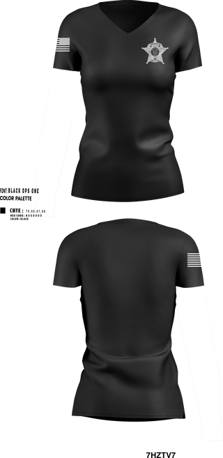 Womens Short Sleeve Vneck Shirt, Hays County Sheriff’s Office, , Teamtime, Team time, sublimation, custom sports apparel, team uniforms, spirit wear, spiritwear, sports uniforms, custom shirts, team store, custom team store, fundraiser sports, apparel fundraiser