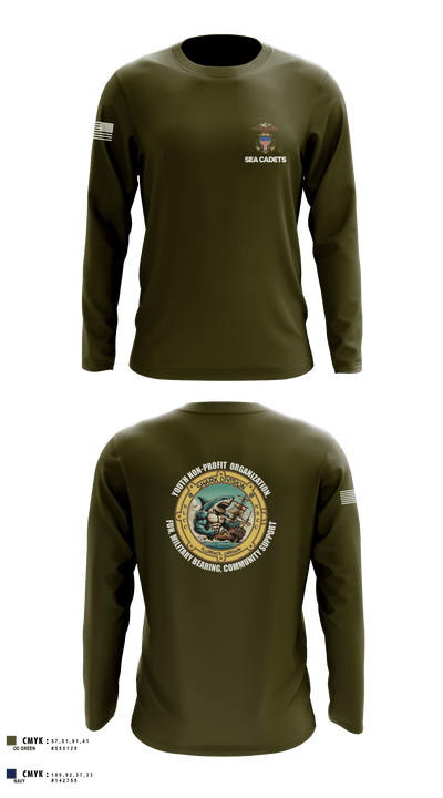 US Naval Sea Cadets Shark Division 57906218 Long Sleeve Performance Shirt 3