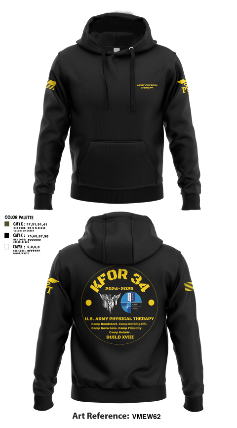 Hoodie, KFOR34 Physical Therapy, Army, Teamtime, Team time, sublimation, custom sports apparel, team uniforms, spirit wear, spiritwear, sports uniforms, custom shirts, team store, custom team store, fundraiser sports, apparel fundraiser