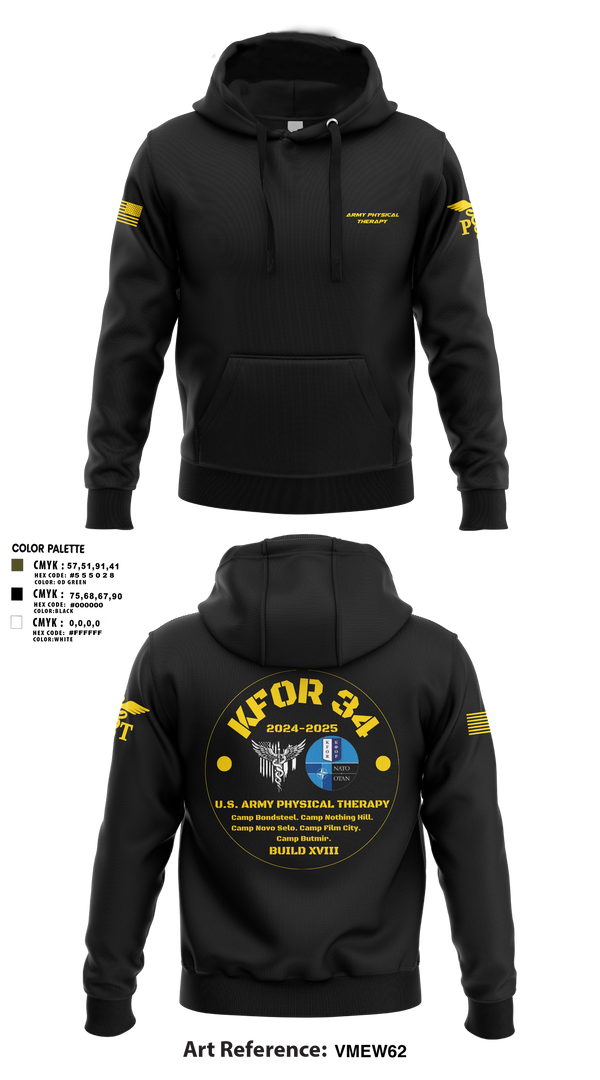 Hoodie, KFOR34 Physical Therapy, Army, Teamtime, Team time, sublimation, custom sports apparel, team uniforms, spirit wear, spiritwear, sports uniforms, custom shirts, team store, custom team store, fundraiser sports, apparel fundraiser