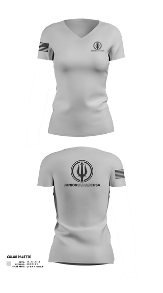 Womens Short Sleeve Vneck Shirt, Junior Guards USA, Swimming, Teamtime, Team time, sublimation, custom sports apparel, team uniforms, spirit wear, spiritwear, sports uniforms, custom shirts, team store, custom team store, fundraiser sports, apparel fundraiser