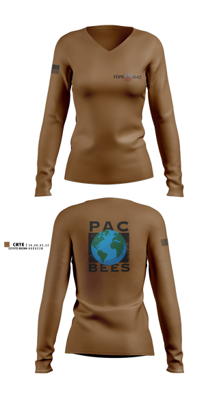Womens Long Sleeve Vneck Shirt, NMCB 4, Navy, Teamtime, Team time, sublimation, custom sports apparel, team uniforms, spirit wear, spiritwear, sports uniforms, custom shirts, team store, custom team store, fundraiser sports, apparel fundraiser