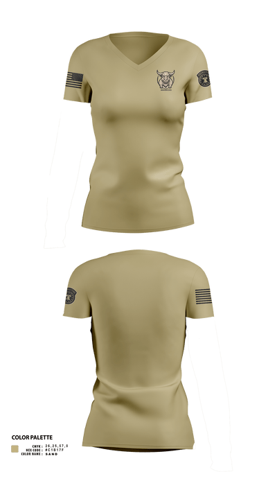 fallon-army-recruiting-station Women's Short Sleeve V-neck Shirt - 8