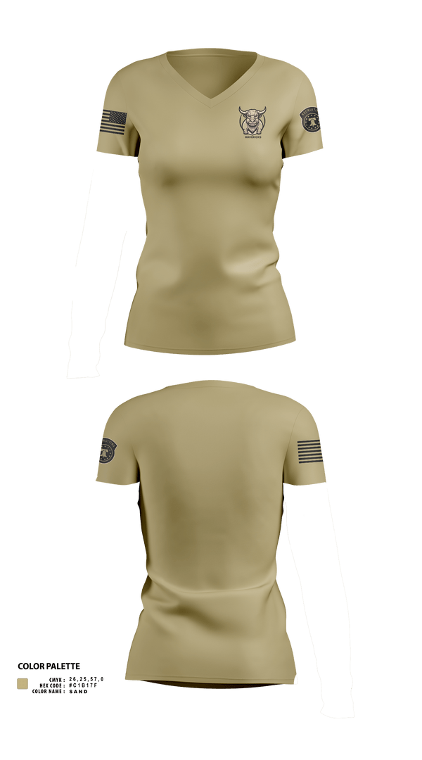 Womens Short Sleeve Vneck Shirt, Fallon Army Recruiting Station, , Teamtime, Team time, sublimation, custom sports apparel, team uniforms, spirit wear, spiritwear, sports uniforms, custom shirts, team store, custom team store, fundraiser sports, apparel fundraiser