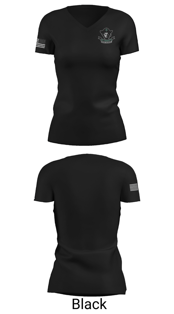 Womens Short Sleeve Vneck Shirt, Saint Mary's High School Track & Field, Track & Field, Teamtime, Team time, sublimation, custom sports apparel, team uniforms, spirit wear, spiritwear, sports uniforms, custom shirts, team store, custom team store, fundraiser sports, apparel fundraiser