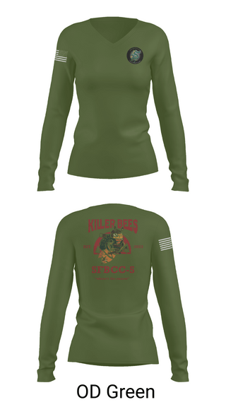 Womens Long Sleeve Vneck Shirt, 1SFG(A), 3rd BN, BSC, , Teamtime, Team time, sublimation, custom sports apparel, team uniforms, spirit wear, spiritwear, sports uniforms, custom shirts, team store, custom team store, fundraiser sports, apparel fundraiser