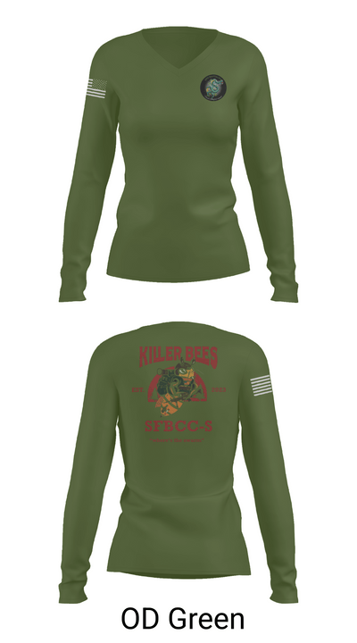 1SFG(A), 3rd BN, BSC 1945772 Women's Long Sleeve V-neck Shirt - 57