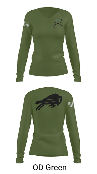 Womens Long Sleeve Vneck Shirt, C TRP 2-101 CAV, , Teamtime, Team time, sublimation, custom sports apparel, team uniforms, spirit wear, spiritwear, sports uniforms, custom shirts, team store, custom team store, fundraiser sports, apparel fundraiser