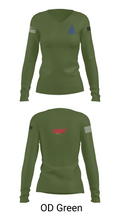 Pershing Rifles Troop L-1 10347059 Women's Long Sleeve V-neck Shirt - 57