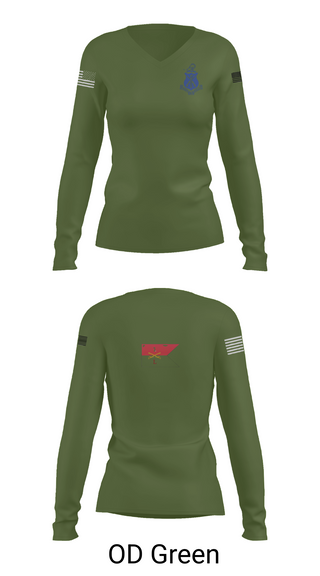 Womens Long Sleeve Vneck Shirt, Pershing Rifles Troop L-1, , Teamtime, Team time, sublimation, custom sports apparel, team uniforms, spirit wear, spiritwear, sports uniforms, custom shirts, team store, custom team store, fundraiser sports, apparel fundraiser